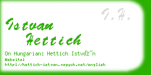 istvan hettich business card